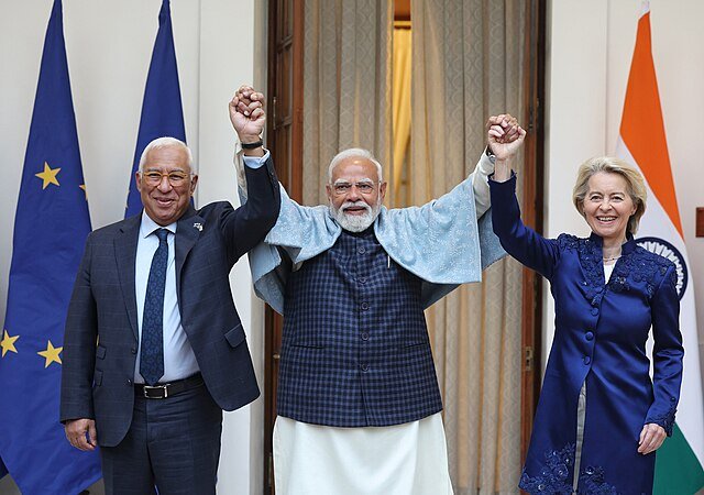 Prime_Minister_of_Bharat,_Shri_Narendra_Damodardas_Modi_welcomes_the_President_of_the_European_Council,_Mr._António_Costa_and_the_President_of_the_European_Commission,_Ms._Ursula_von_der_Leyen