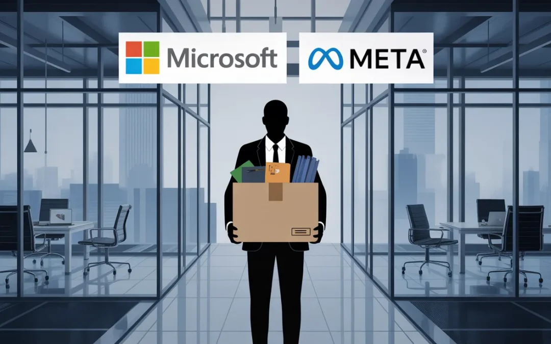 Big Tech: Meta e Microsoft tagliano 23.000 posti di lavoro per finanziare la corsa all’IA