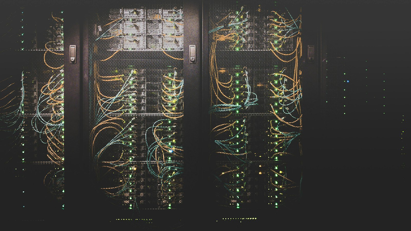 Sala server di un data center per intelligenza artificiale